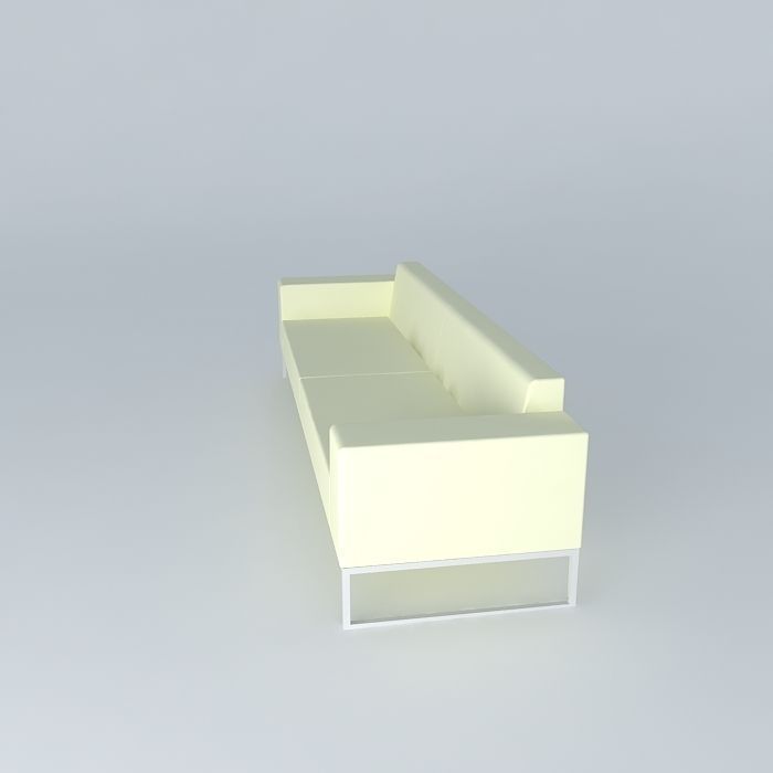 Light green sofa Free 3D model_2
