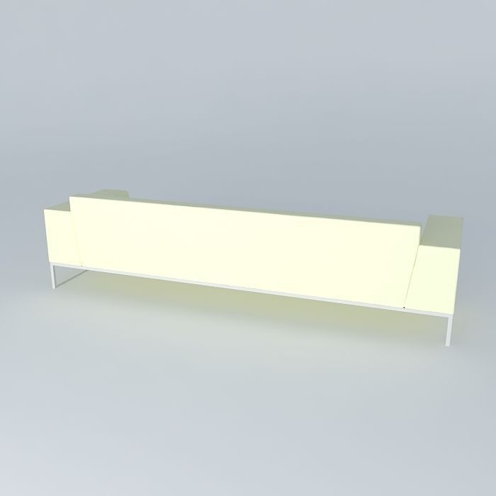 Light green sofa Free 3D model_1