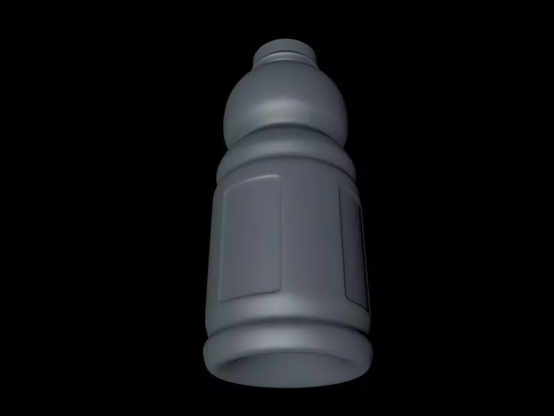 Basic Bottle  Low-poly 3D model_0
