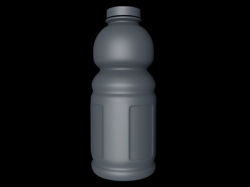 Basic Bottle  Low-poly 3D model_1