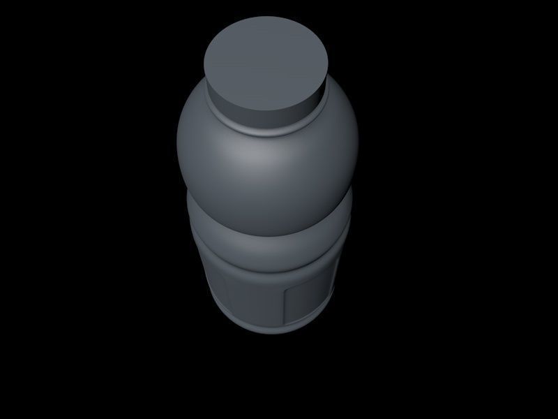 Basic Bottle  Low-poly 3D model_2