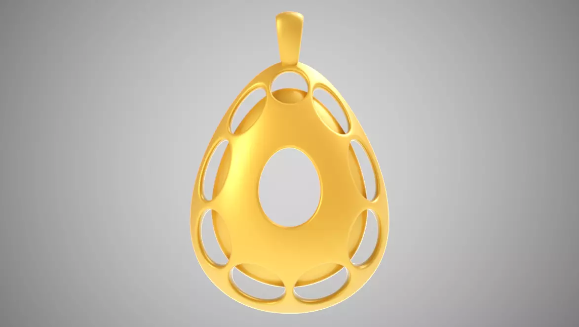 Ellipse Drop Necklace 3D print model