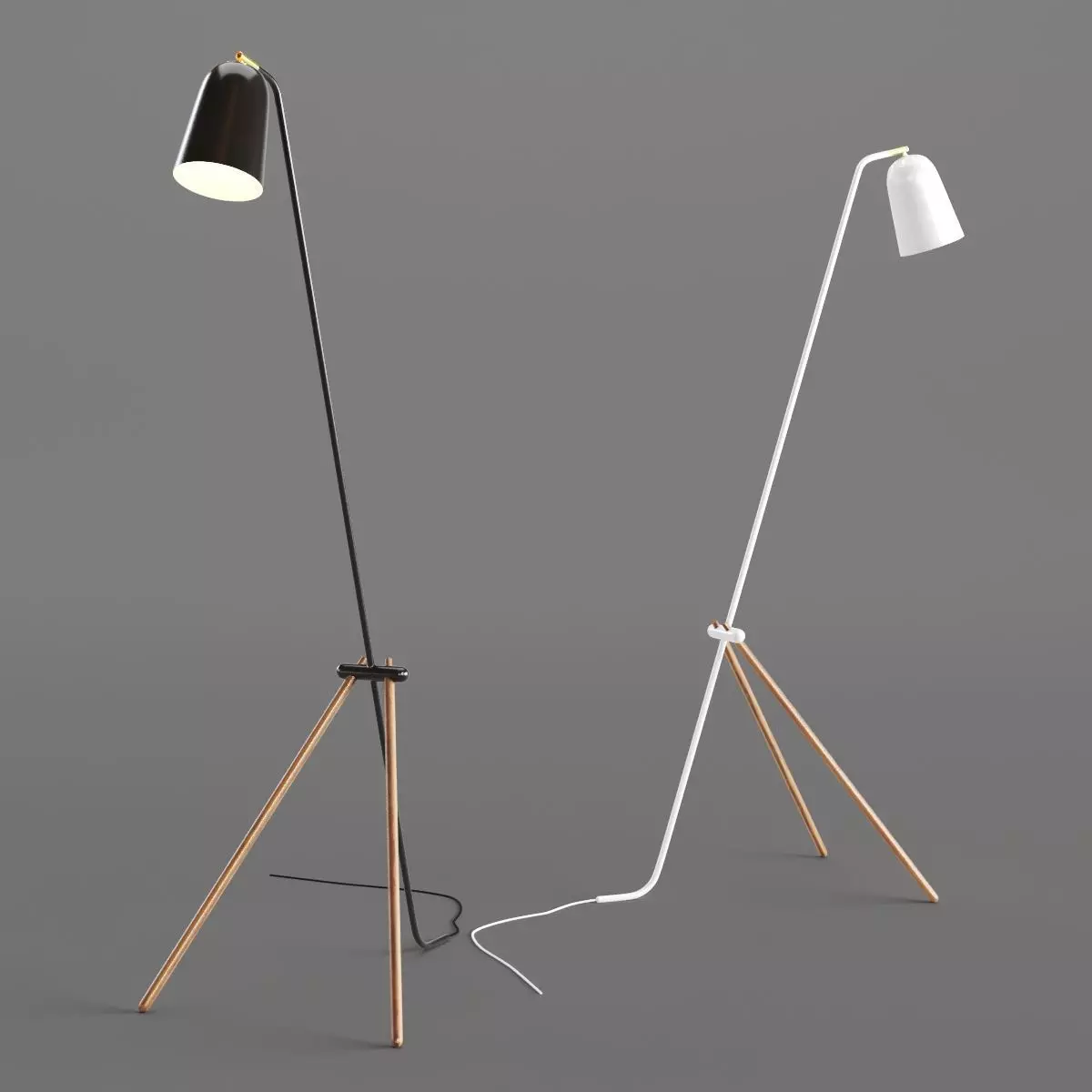Giraffe floor lamp 3D model_0
