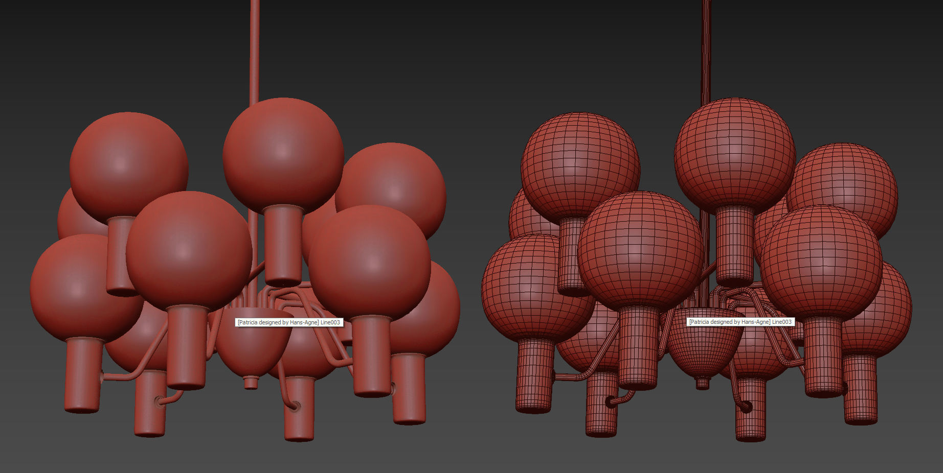 Patricia Ceiling Lamp - Designed by Hans-Agne 3D model_4