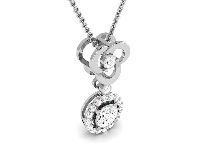 Women solitaire pendant 3dm render detail  3D print model