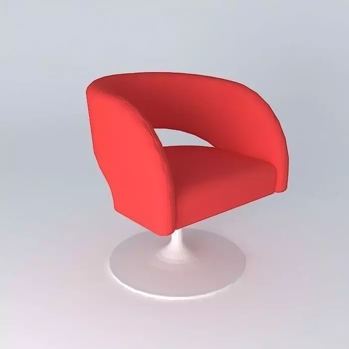 Modern red chair Free 3D model