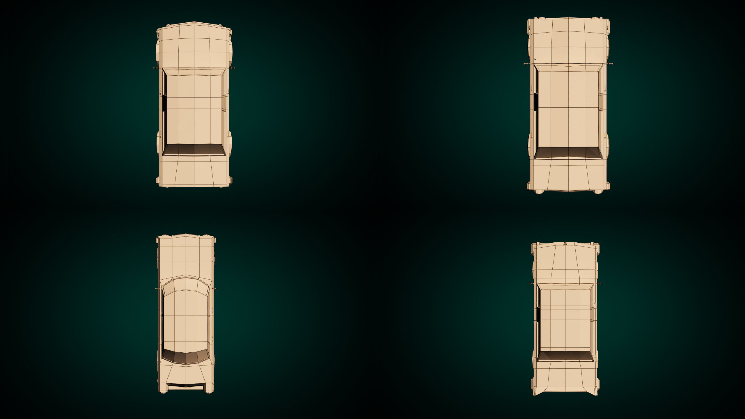 Low Poly Sedan Car Pack 02 3D Model Collection_16