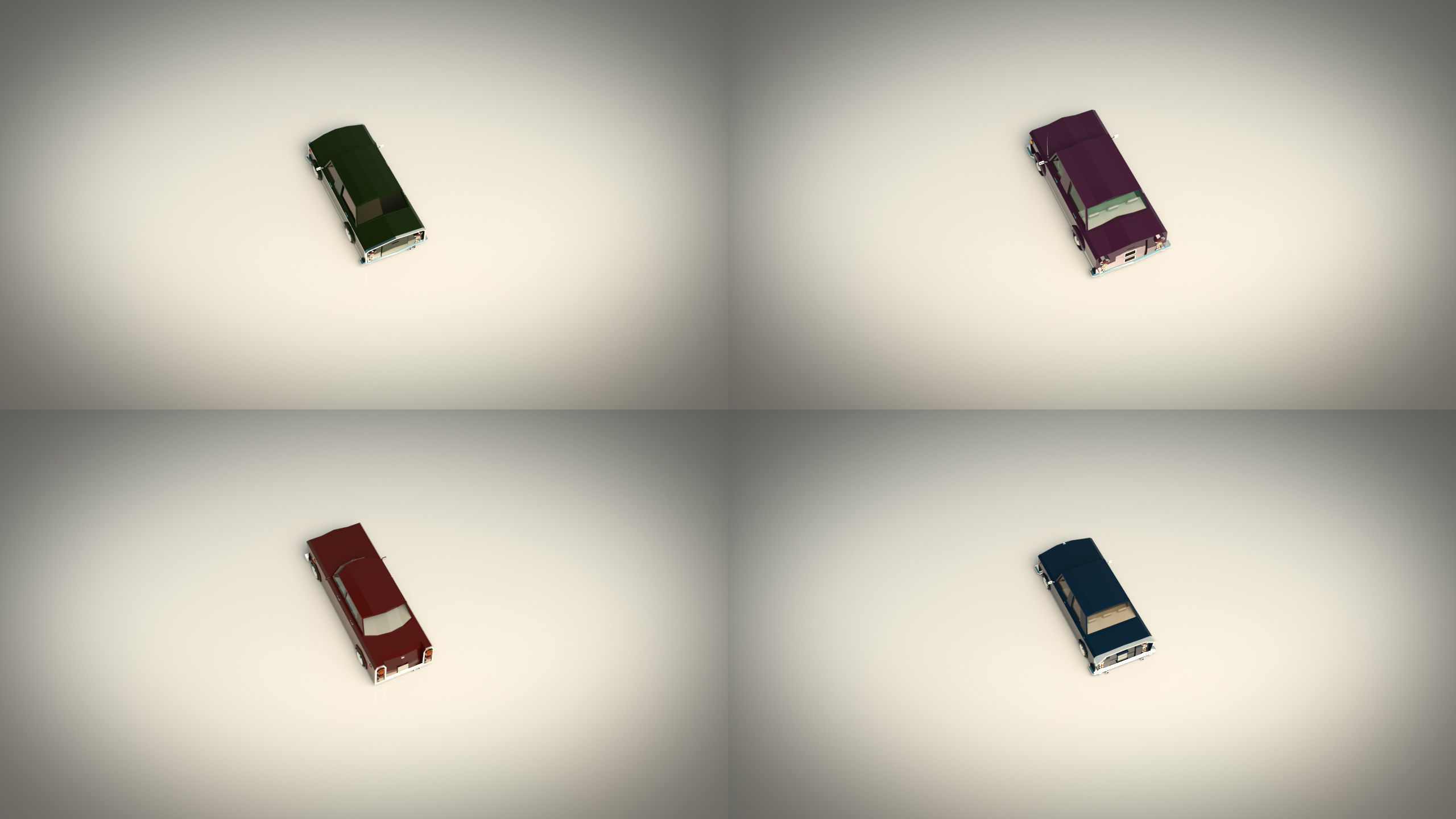 Low Poly Sedan Car Pack 02 3D Model Collection_8