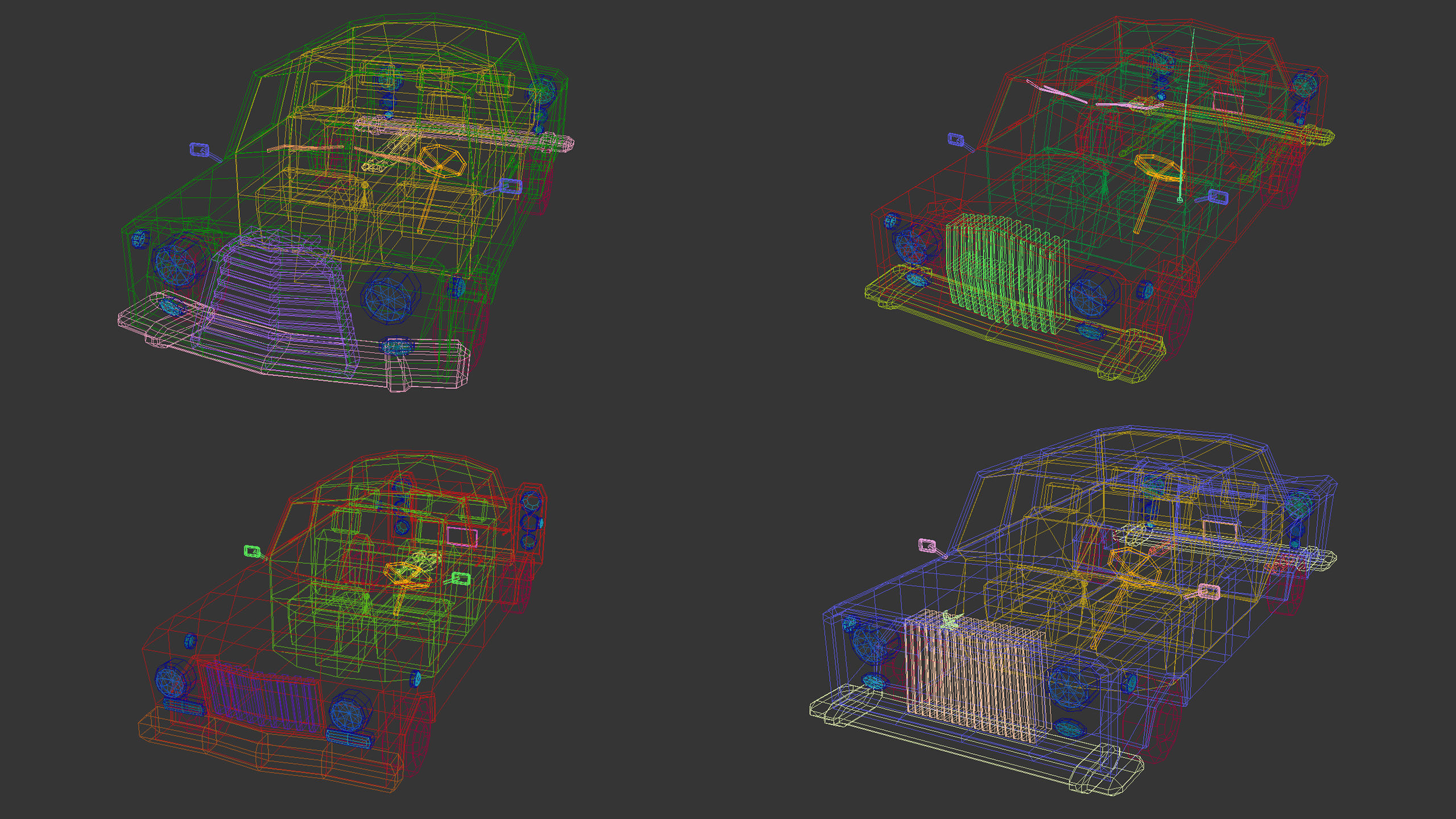 Low Poly Sedan Car Pack 02 3D Model Collection_17