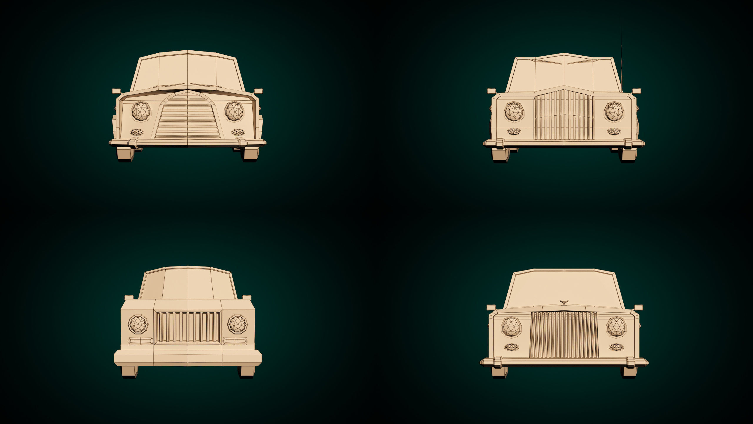 Low Poly Sedan Car Pack 02 3D Model Collection_13