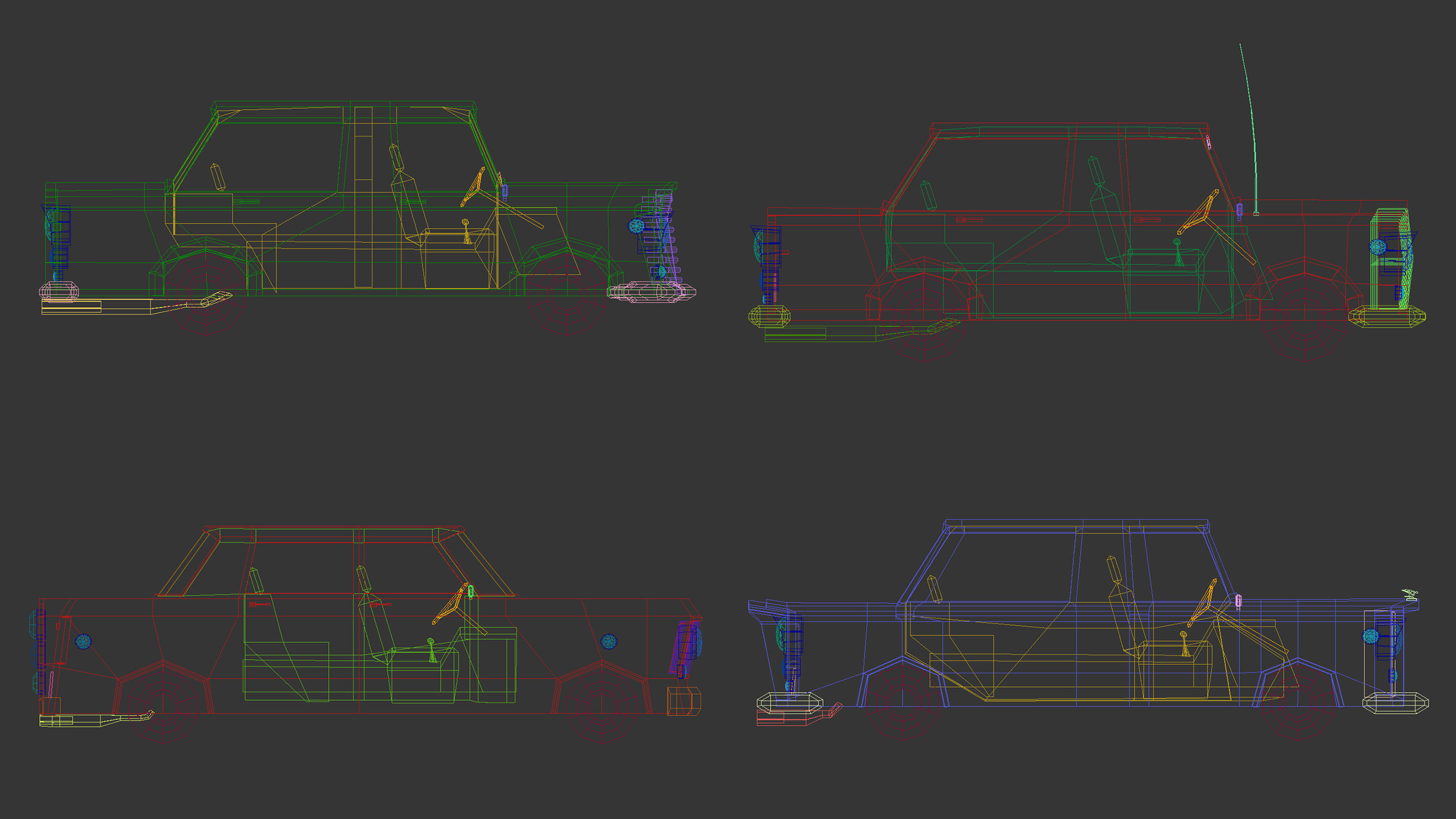 Low Poly Sedan Car Pack 02 3D Model Collection_19