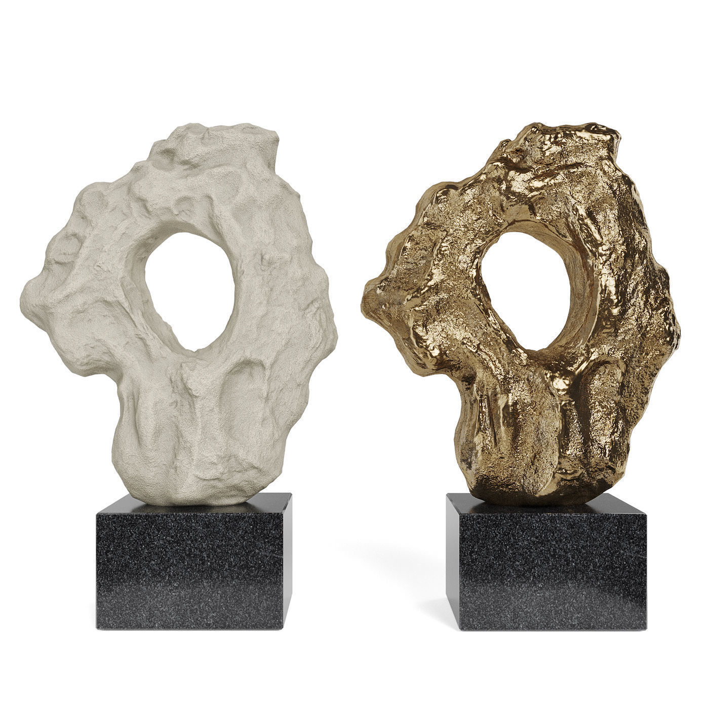 CLIVE BARKER Large Scholar Rock 2016 Bronze Plaster 3D model_1