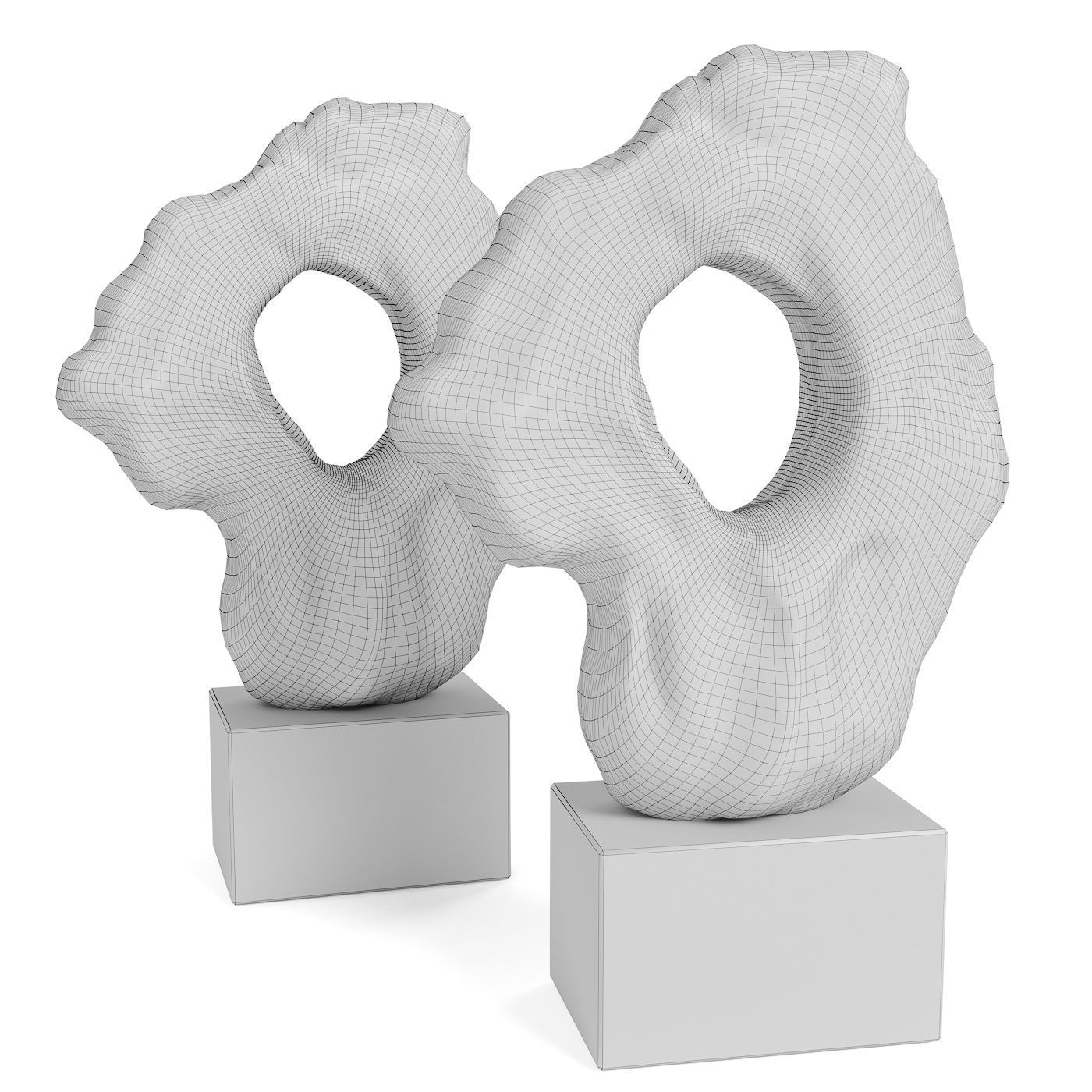 CLIVE BARKER Large Scholar Rock 2016 Bronze Plaster 3D model_2