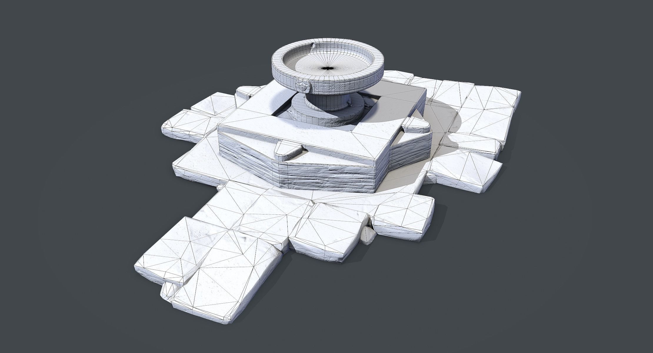 Ancient Egyptian Altar Low-poly 3D model_8