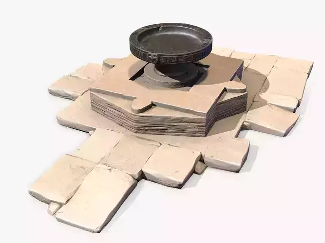 Ancient Egyptian Altar Low-poly 3D model