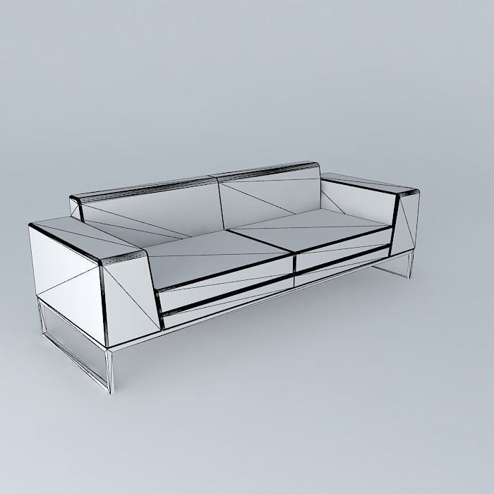 Modern sofa Free 3D model_3