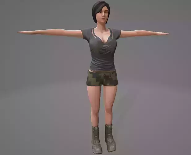 Generic Female Low-poly 3D model