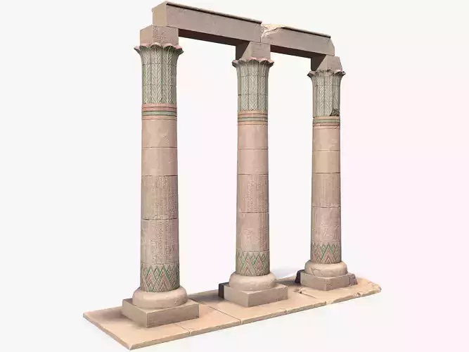 Egyptian Lowpoly Columns