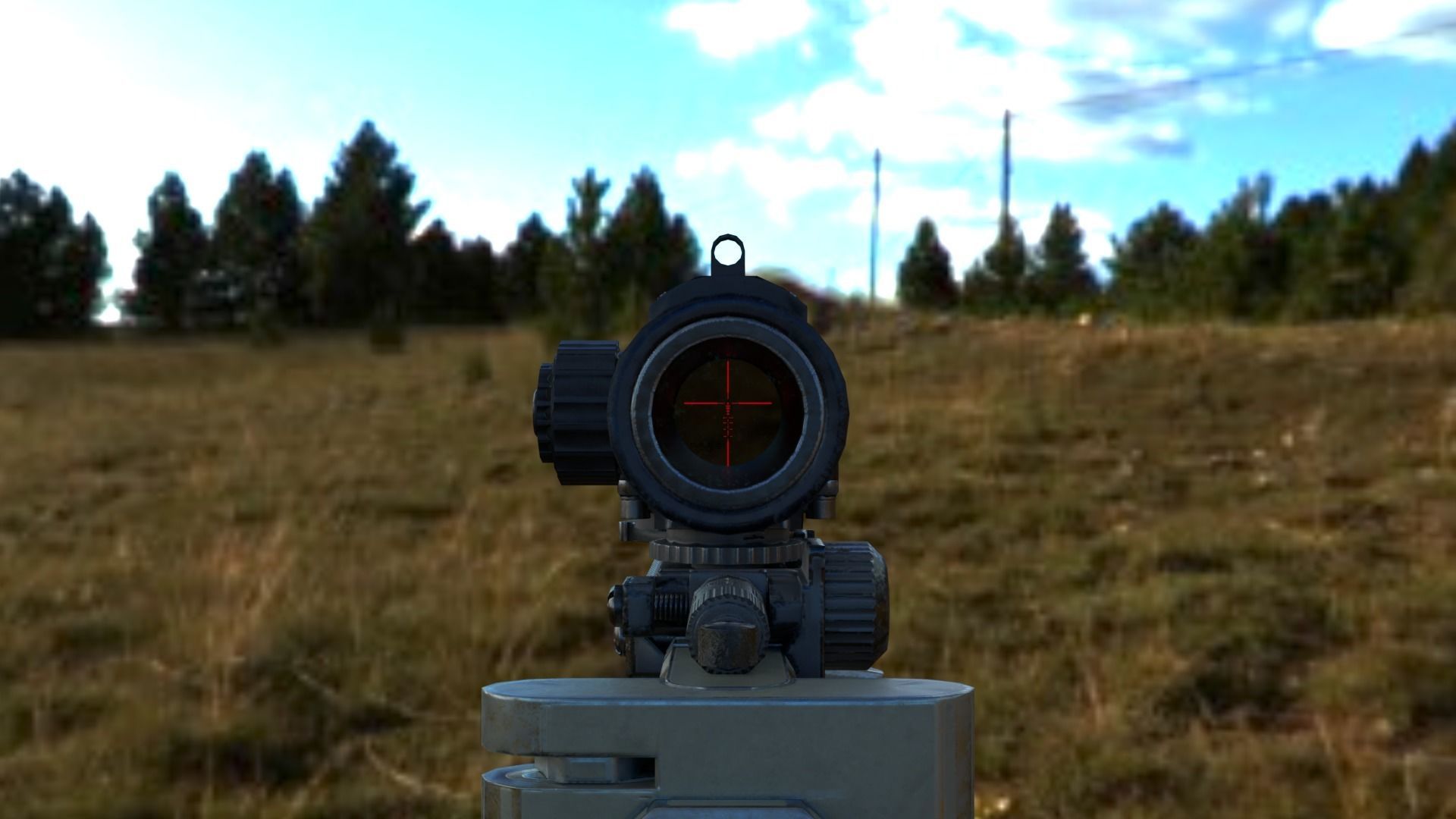 4X-1X Scope Low-poly 3D model_3
