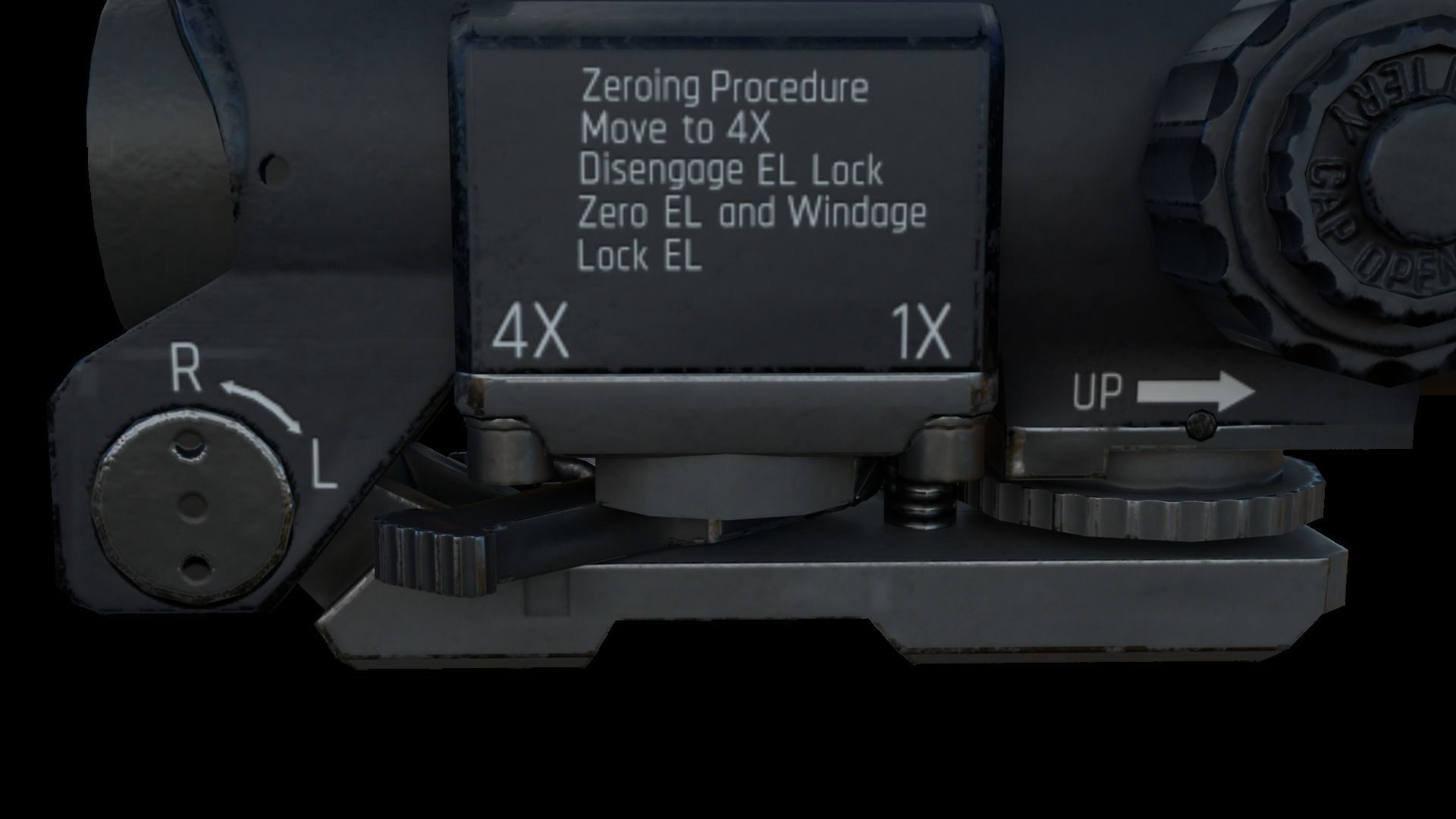 4X-1X Scope Low-poly 3D model_14