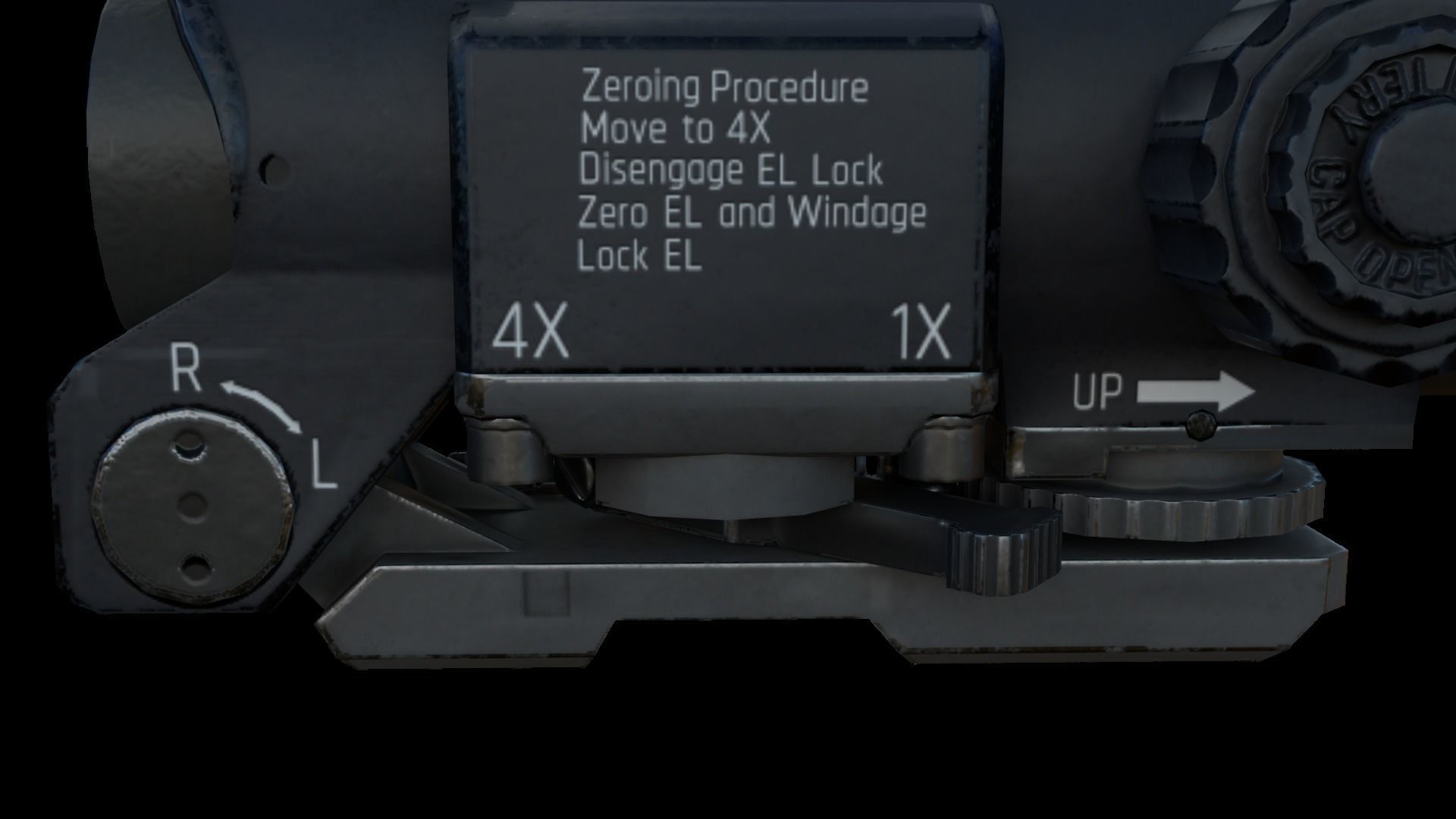 4X-1X Scope Low-poly 3D model_15