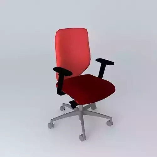 Simple red office chair 
