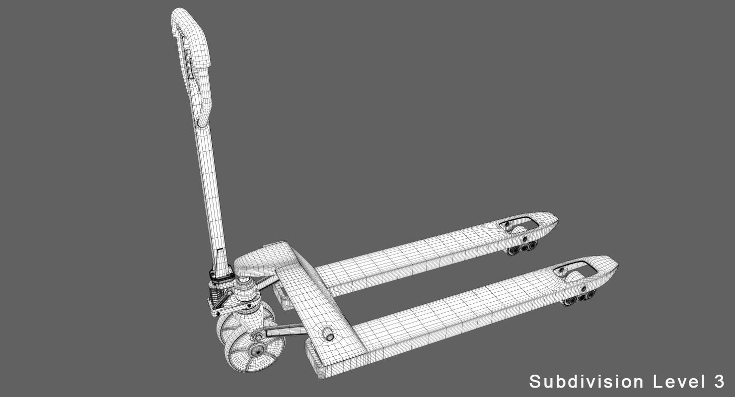 Underground Factory Corridor Low-poly 3D model_16