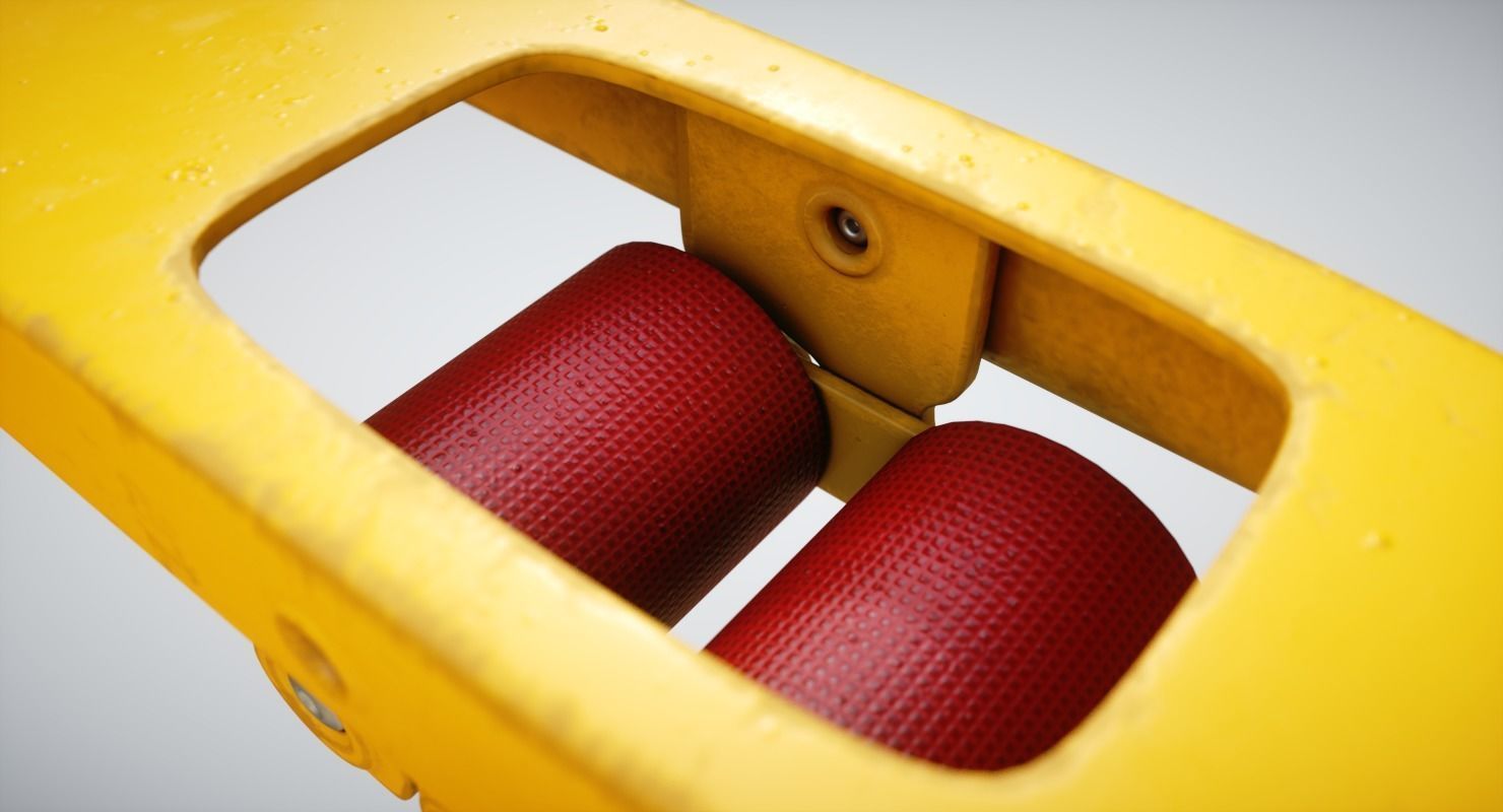 Underground Factory Corridor Low-poly 3D model_5