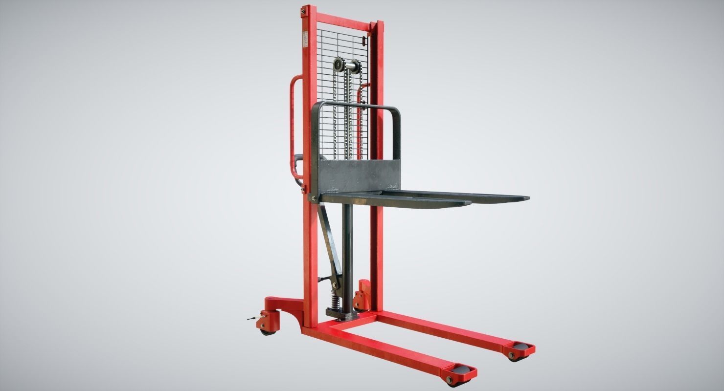 Underground Factory Corridor Low-poly 3D model_9