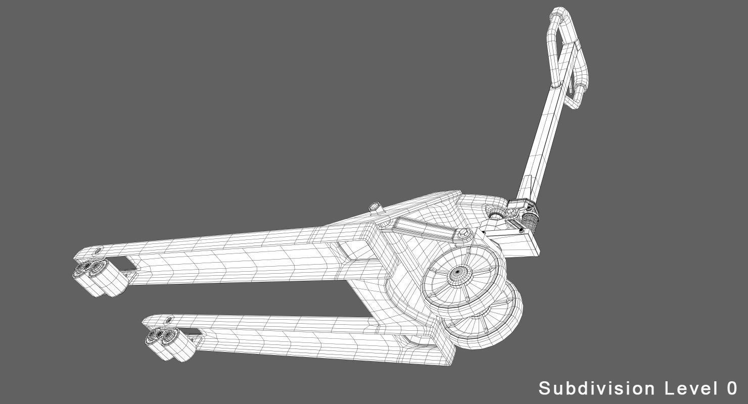 Underground Factory Corridor Low-poly 3D model_19