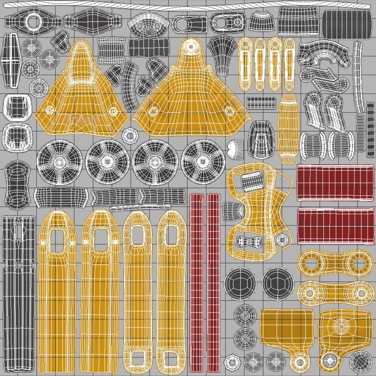 Underground Factory Corridor Low-poly 3D model_25