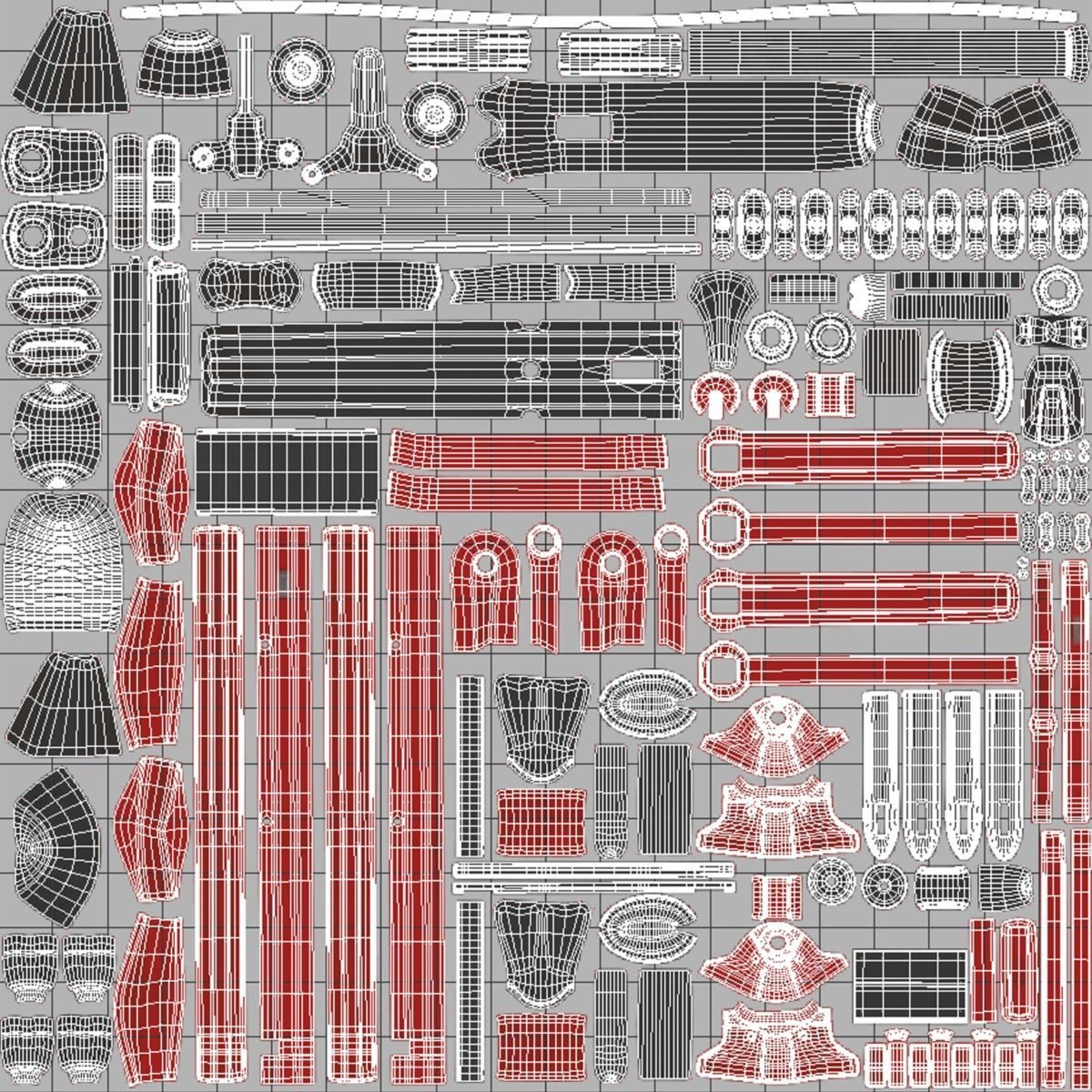 Underground Factory Corridor Low-poly 3D model_23