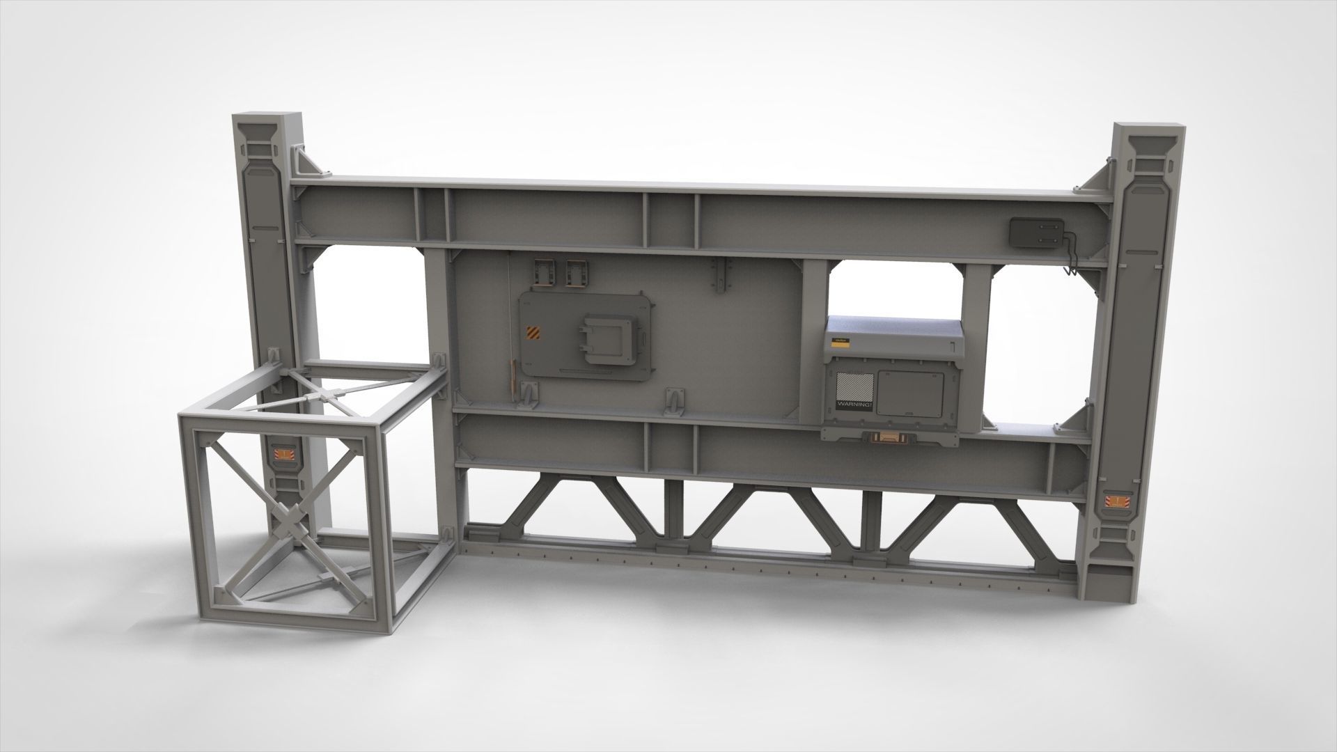 sci-fi Architecture kitbash 9 3D model_7