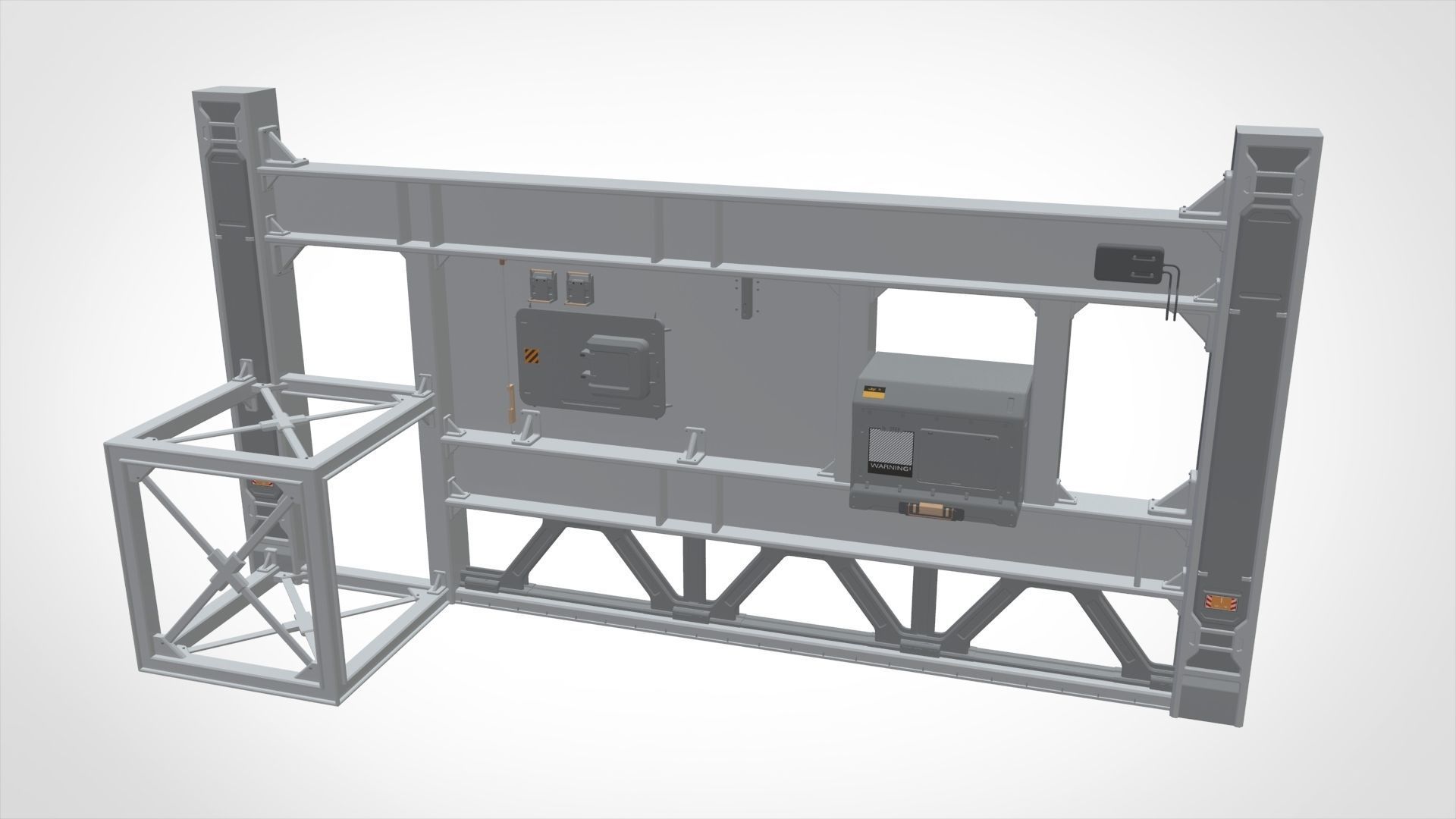 sci-fi Architecture kitbash 9 3D model_8