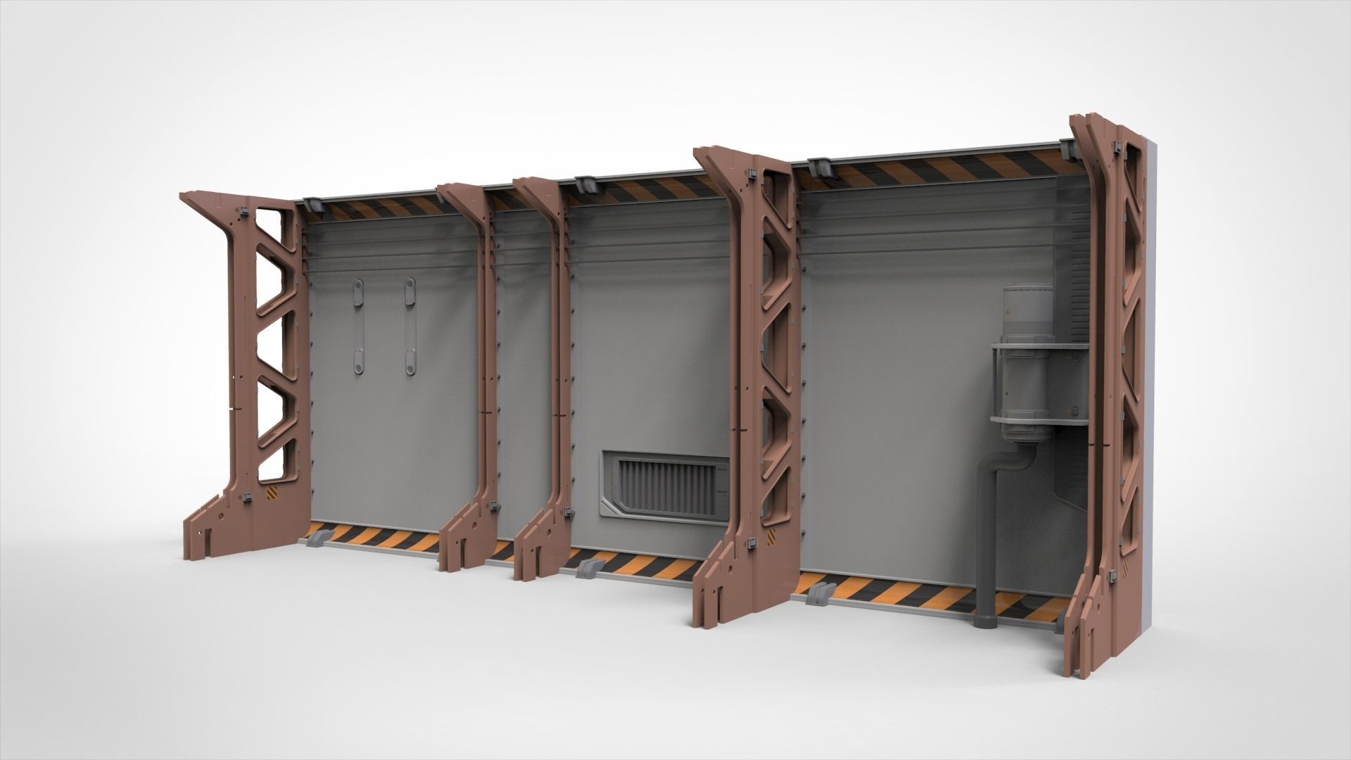 sci-fi Architecture kitbash 9 3D model_3