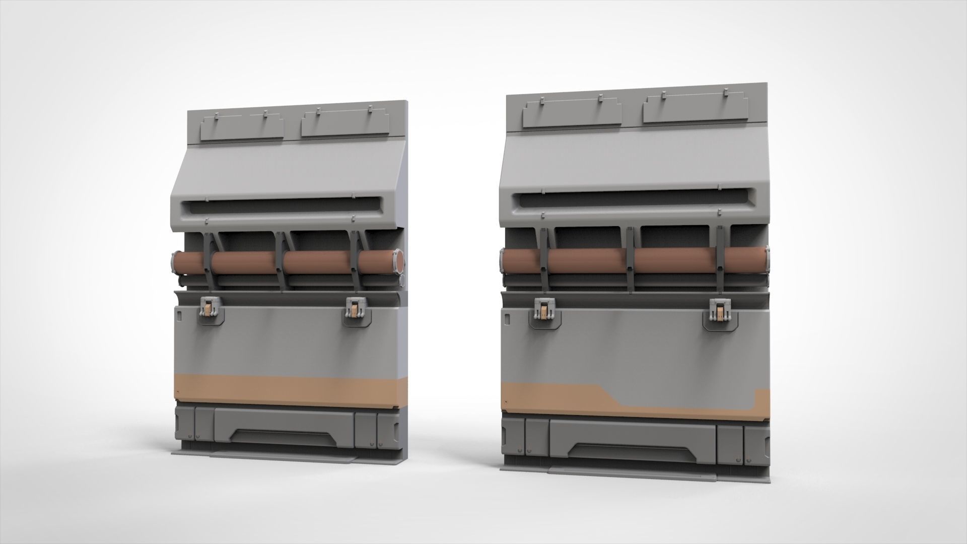 sci-fi Architecture kitbash 9 3D model_11