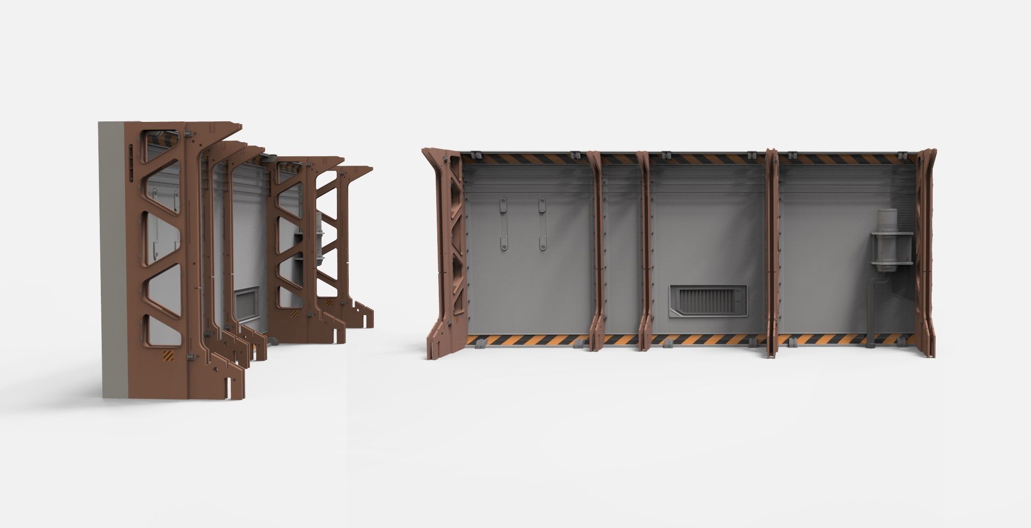 sci-fi Architecture kitbash 9 3D model_2