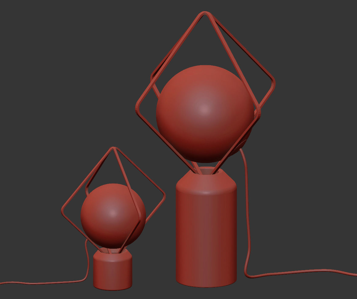 Brokis  Jack OLantern Big and Small - White and Black Marble 3D model_5