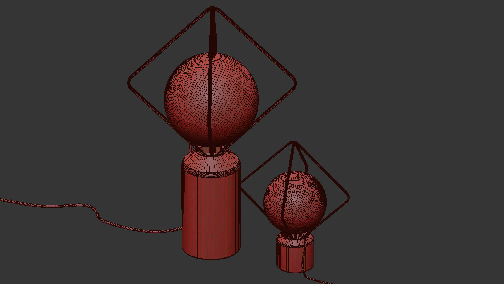 Brokis  Jack OLantern Big and Small - White and Black Marble 3D model_2