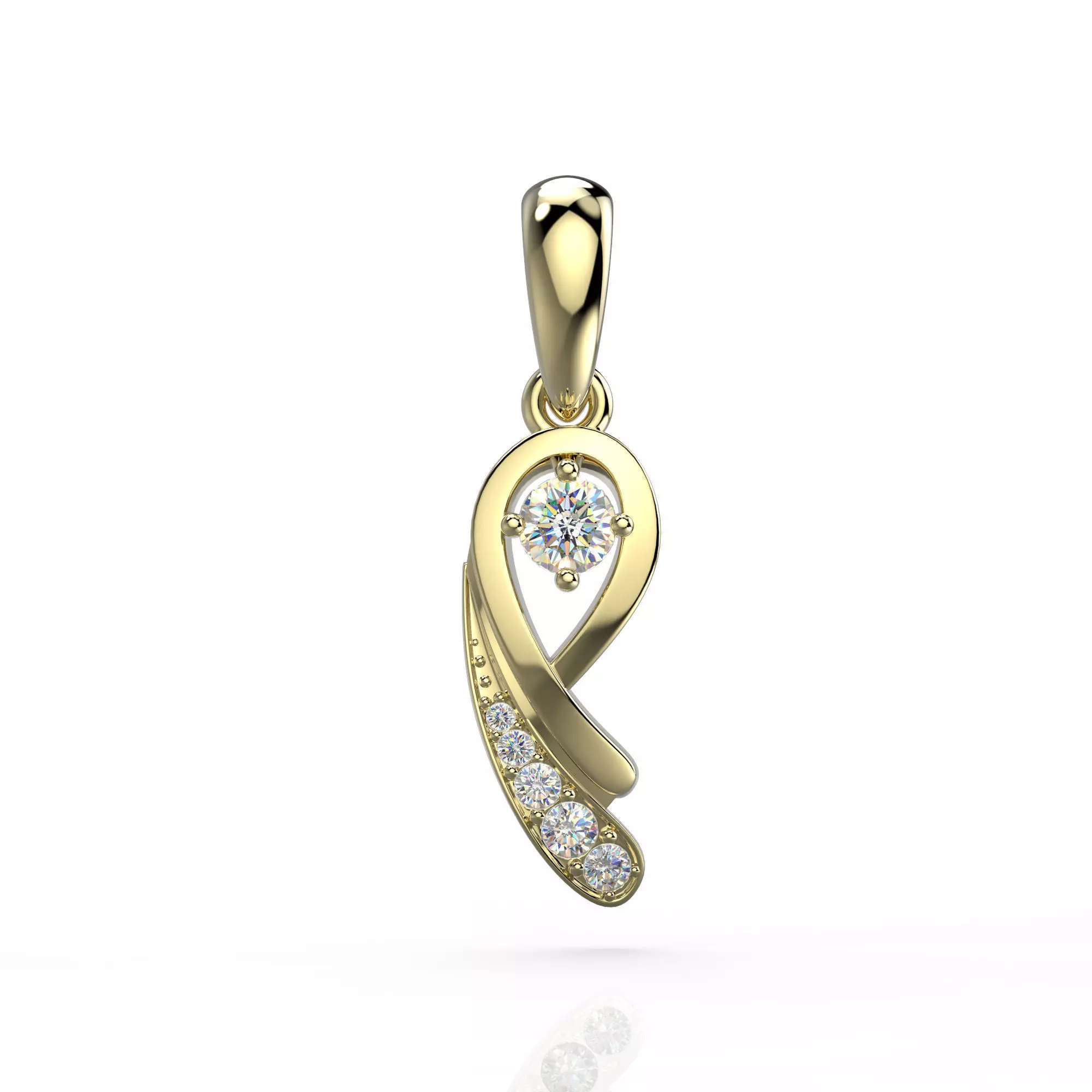 150116 P drop pendant 3D print model