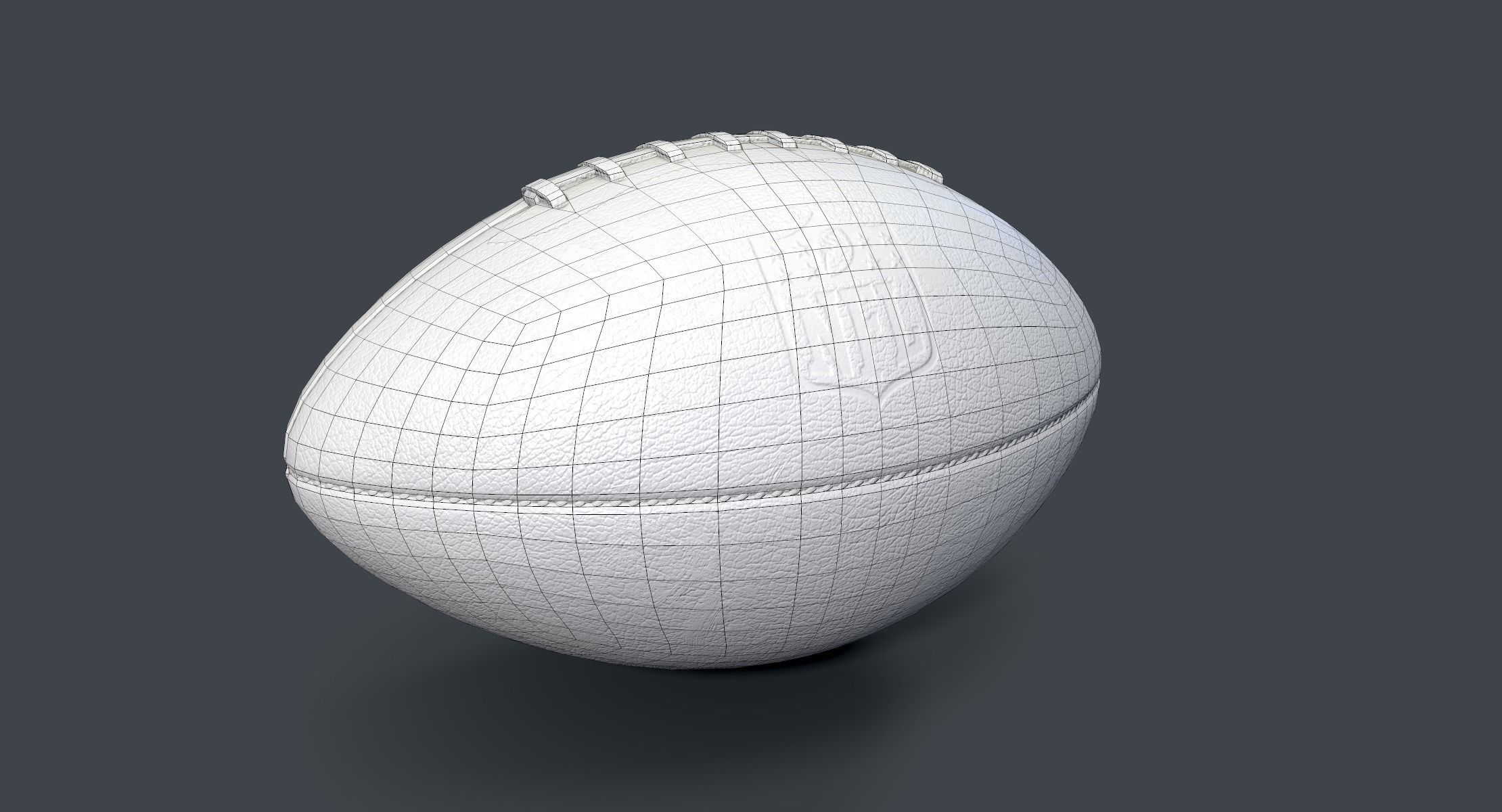 American Football Low-poly 3D model_4
