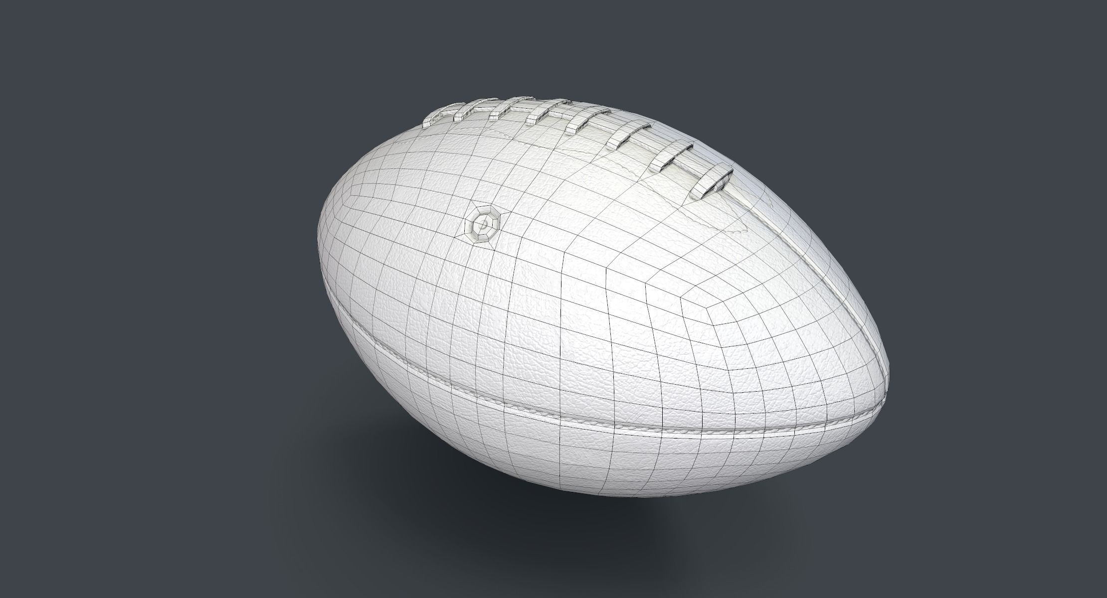 American Football Low-poly 3D model_3