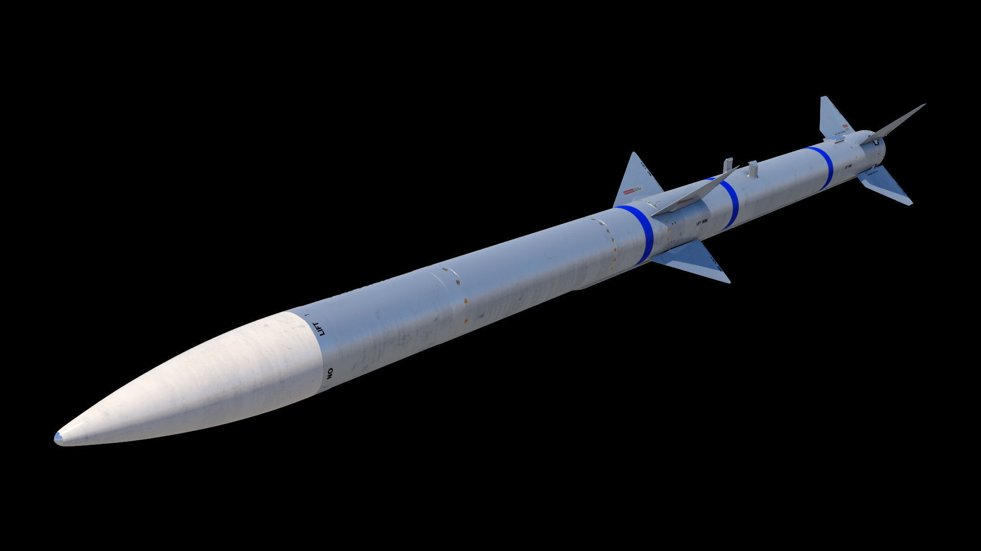 AIM-120A AMRAAM 3D model 3D model_2