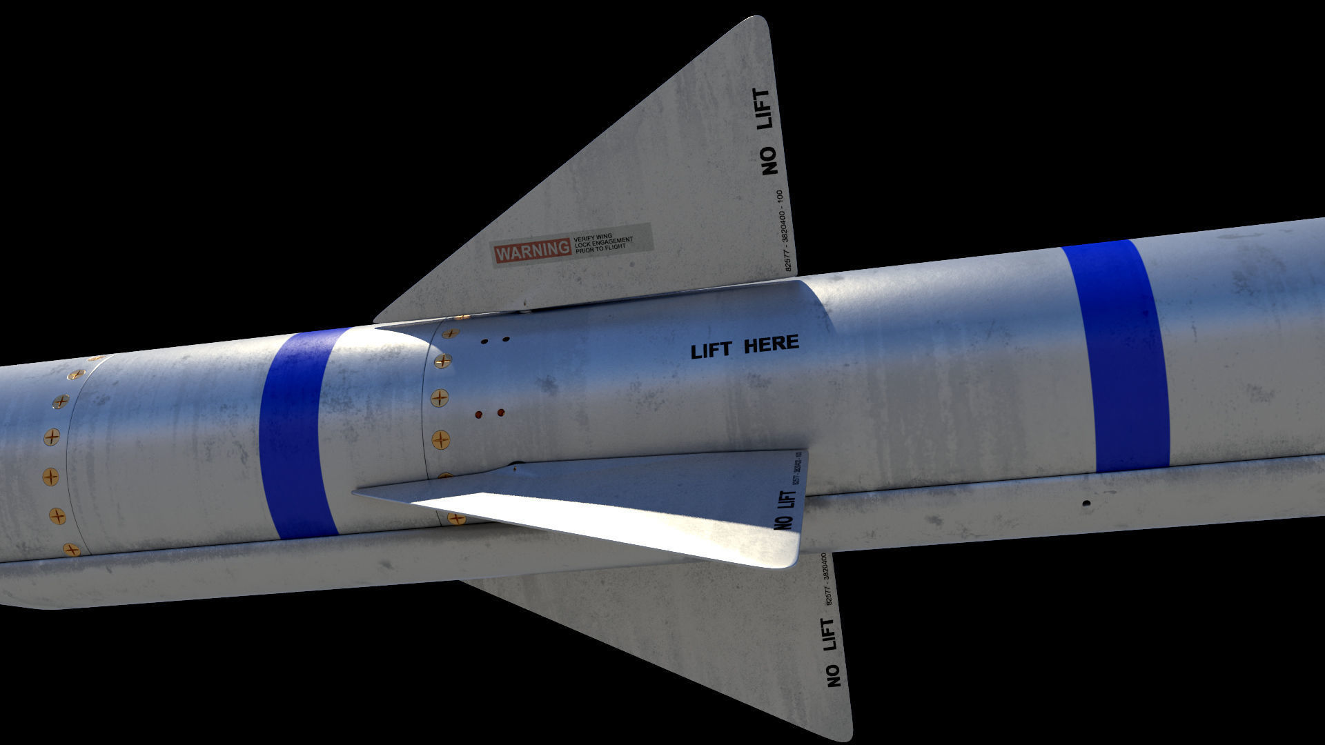AIM-120A AMRAAM 3D model 3D model_6