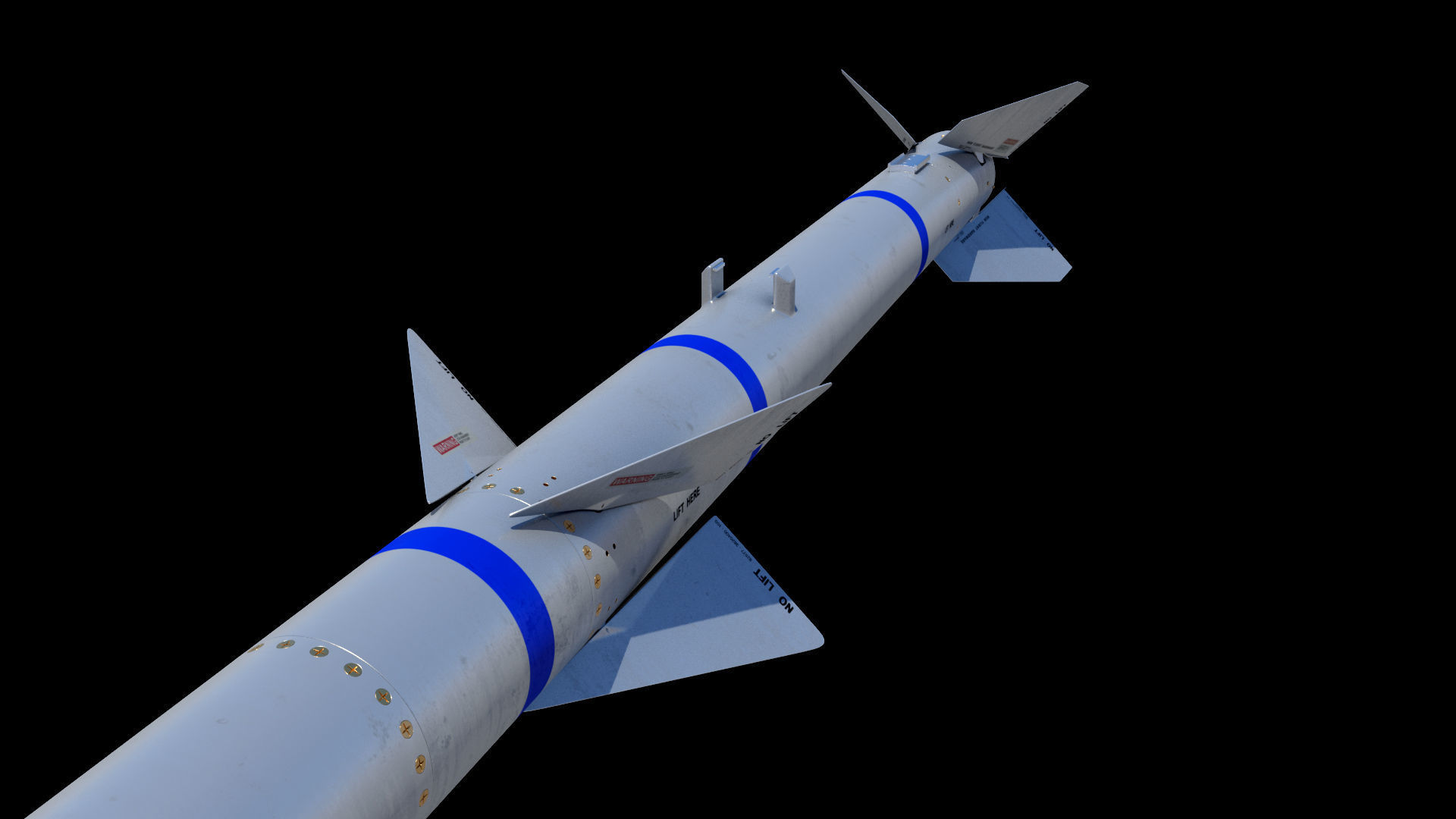 AIM-120A AMRAAM 3D model 3D model_12