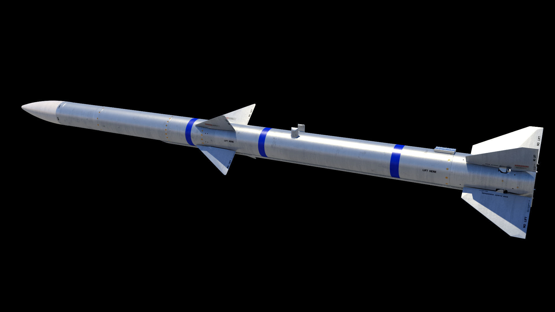 AIM-120A AMRAAM 3D model 3D model_4