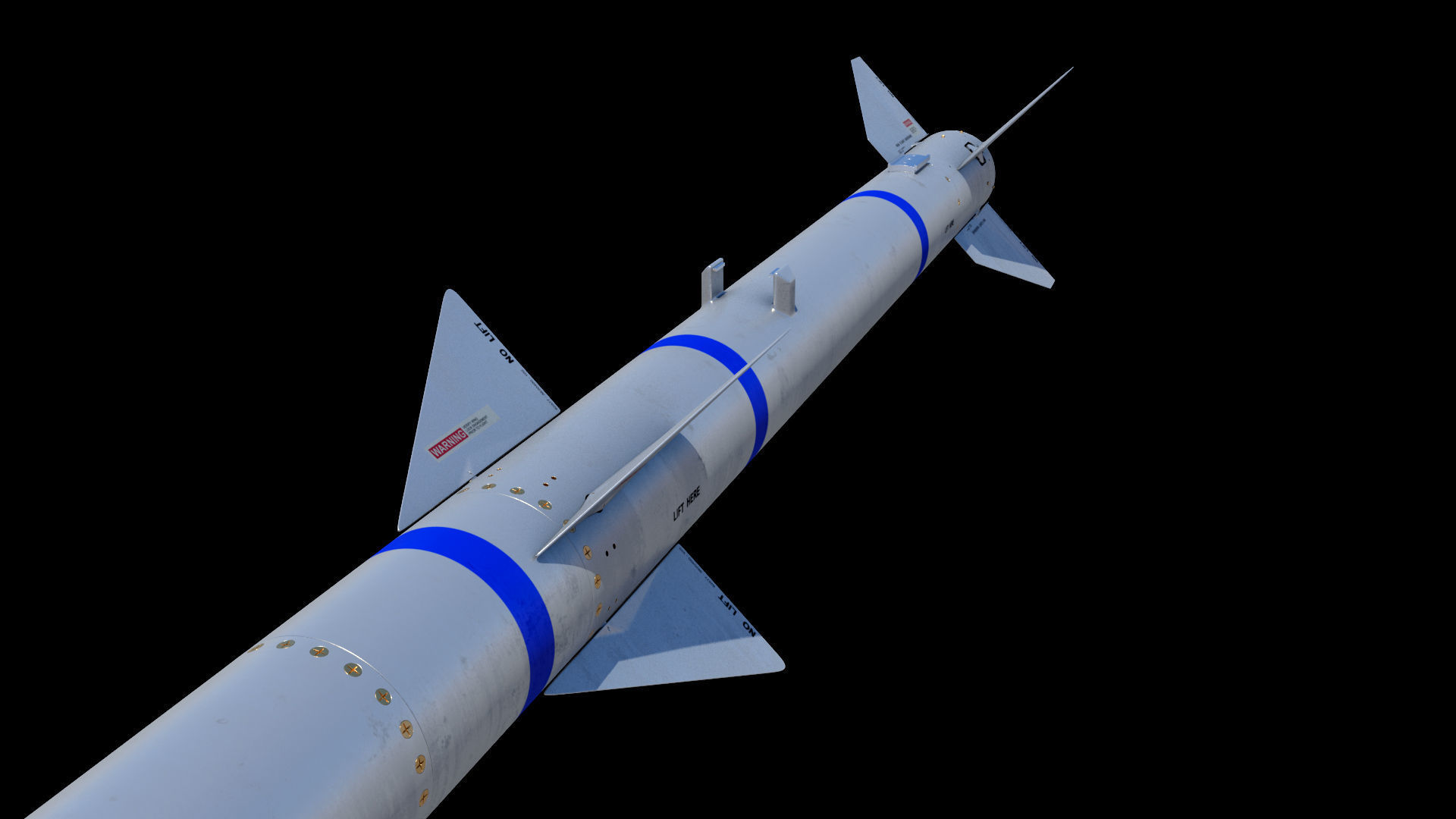 AIM-120A AMRAAM 3D model 3D model_11