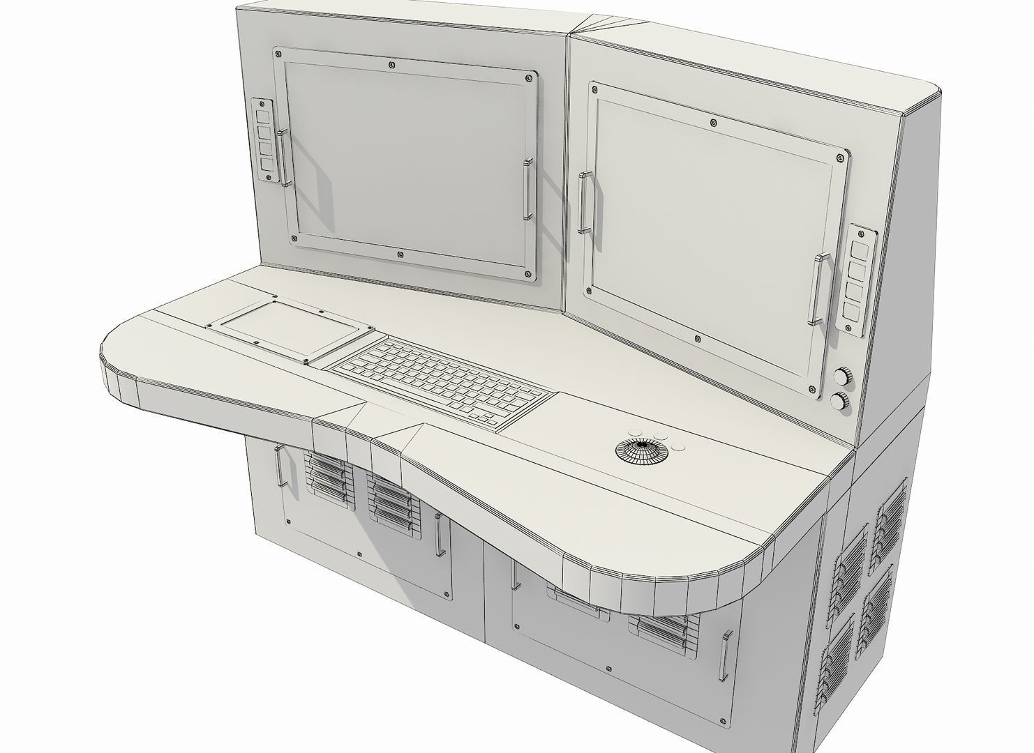 OPERATION AND COMMAND CENTER Low-poly 3D model_13