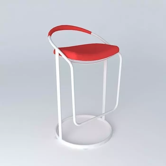 Modern bar stool  Free 3D model_0