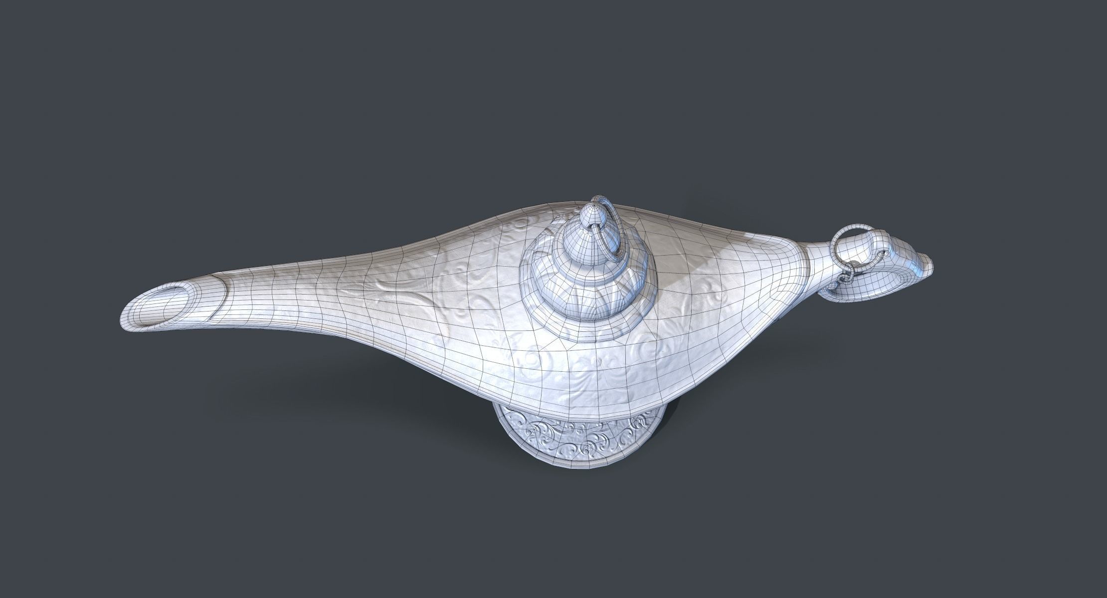 Magic Oil Lamp Lowpoly Low-poly 3D model_7